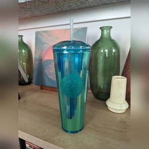 Teal Faceted Starbucks Tumbler